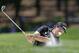 Phil Mickelson hits from a sand trap on the fifth hole during the final round of the Wells Fargo Championship golf tournament in Charlotte, N.C., Sunday, May 4, 2014. (AP Photo/Bob Leverone)