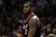 May 6, 2014; San Antonio, TX, USA; Portland Trail Blazers forward LaMarcus Aldridge (12) waits to enter the game against the San Antonio Spurs in game one of the second round of the 2014 NBA Playoffs at AT&T Center. Mandatory Credit: Soobum Im-USA TODAY Sports