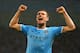 MANCHESTER, ENGLAND - MAY 07: Edin Dzeko of Manchester City celebrates scoring the opening goal during the Barclays Premier League match between Manchester City and Aston Villa at Etihad Stadium on May 7, 2014 in Manchester, England. (Photo by Michael Regan/Getty Images)