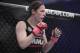 Sarah Kaufman before fighting Marloes Coenen, from the Netherlands, for the Strikeforce women's welterweight championship in San Jose, Calif., Saturday, Oct. 9, 2010. Coenen won by armbar submission in the third round. (AP Photo/Jeff Chiu)