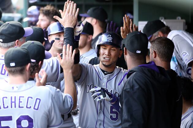 Arenado Record Streak, Rockies Rout Texas 9-2