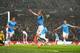 MANCHESTER, ENGLAND - MAY 07: Edin Dzeko of Manchester City celebrates scoring the opening goal during the Barclays Premier League match between Manchester City and Aston Villa at Etihad Stadium on May 7, 2014 in Manchester, England. (Photo by Michael Regan/Getty Images)