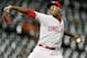 HOUSTON, TX - SEPTEMBER 18: Aroldis Chapman #54 of the Cincinnati Reds pitches in the thirteenth inning against the Houston Astros at Minute Maid Park on September 18, 2013 in Houston, Texas. Cincinnati Reds won 6-5. (Photo by Bob Levey/Getty Images)