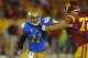 UCLA linebacker Anthony Barr, left, tries to get by Southern California offensive tackle Chad Wheeler during the first half of an NCAA college football game, Saturday, Nov. 30, 2013, in Los Angeles. (AP Photo/Mark J. Terrill)