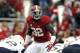 Alabama linebacker C.J. Mosley (32) lines up for the play during the first half of an NCAA college football game against Chattanooga on Saturday, Nov. 23, 2012, in Tuscaloosa, Ala. (AP Photo/Butch Dill)