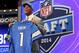 May 8, 2014; New York, NY, USA; Eric Ebron (North Carolina) poses for a photo after being selected as the number ten overall pick in the first round of the 2014 NFL Draft to the Detroit Lions at Radio City Music Hall. Mandatory Credit: Adam Hunger-USA TODAY Sports