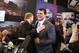 Jake Matthews, from Texas A&M, is congratulated after being selected sixth overall by the Atlanta Falcons in the first round of the NFL football draft, Thursday, May 8, 2014, at Radio City Music Hall in New York. (AP Photo/Jason DeCrow)