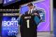 May 8, 2014; New York, NY, USA; Blake Bortles (Central Florida) poses with his jersey after being selected as the number three overall pick in the first round of the 2014 NFL Draft to the Jacksonville Jaguars at Radio City Music Hall. Mandatory Credit: Adam Hunger-USA TODAY Sports