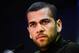 BARCELONA, SPAIN - MARCH 31: Dani Alves of FC Barcelona faces the media during a press conference ahead the UEFA Champions League Quarter Final first leg match against Atletico de Madrid at Sant Joan Despi Sport Complex on March 31, 2014 in Barcelona, Spain. (Photo by David Ramos/Getty Images)
