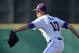 LSU pitcher Aaron Nola (10) throws to the plate during the first inning of an NCAA college baseball tournament regional game against Oklahoma, Friday, June 7, 2013, in Baton Rouge, La. LSU won 2-0. (AP Photo/Bill Feig)