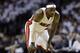 Miami Heat's LeBron James (6) is shown in the first half of Game 1 in an Eastern Conference semifinal basketball gam against the Brooklyn Nets, Tuesday, May 6, 2014, in Miami. (AP Photo/Lynne Sladky)