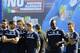 The Italian national team prior to a training session at the Giarrusso stadium in the outskirts of Naples, Monday, Oct. 14, 2013, ahead of a 2014 FIFA World Cup, Group B, qualification match against Armenia in Naples on Tuesday. Other teams in Group B are, Denmark, Bulgaria, Czech Republic, and Malta. (AP Photo/Salvatore Laporta)