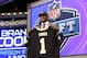 May 8, 2014; New York, NY, USA; Brandin Cooks (Oregon State) poses for photos after being selected as the number twenty overall pick in the first round of the 2014 NFL Draft to the New Orleans Saints at Radio City Music Hall. Mandatory Credit: Adam Hunger-USA TODAY Sports