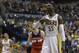Indiana Pacers' Roy Hibbert in action during the second half of game 2 of the Eastern Conference semifinal NBA basketball playoff series against the Washington Wizards Wednesday, May 7, 2014, in Indianapolis. Indiana defeated Washington 86-82. (AP Photo/Darron Cummings)