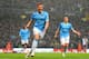 MANCHESTER, ENGLAND - MAY 07: Edin Dzeko of Manchester City celebrates scoring the opening goal during the Barclays Premier League match between Manchester City and Aston Villa at Etihad Stadium on May 7, 2014 in Manchester, England. (Photo by Michael Regan/Getty Images)