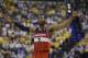 Washington Wizards' John Wall (2) in action during the second half of game 2 of the Eastern Conference semifinal NBA basketball playoff series against the Indiana Pacers Wednesday, May 7, 2014, in Indianapolis. Indiana defeated Washington 86-82. (AP Photo/Darron Cummings)