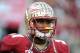 Nov 23, 2013; Tallahassee, FL, USA; Florida State Seminoles defensive back Terrence Brooks during the first half of the game against the Idaho Vandals at Doak Campbell Stadium. Mandatory Credit: Melina Vastola-USA TODAY Sports
