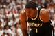 MIAMI, FL - May 8: Joe Johnson #7 of the Brooklyn Nets during a game against the Miami Heat in Game Two of the Eastern Conference Semifinals of the 2014 NBA playoffs at the American Airlines Arena in Miami, Florida on May 8, 2014. NOTE TO USER: User expressly acknowledges and agrees that, by downloading and/or using this photograph, user is consenting to the terms and conditions of the Getty Images License Agreement. Mandatory copyright notice: Copyright NBAE 2014 (Photo by Issac Baldizon/NBAE via Getty Images)