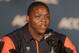 Syracuse'sJay Bromley speaks to the media during the Atlantic Coast Conference Media Day in Greensboro, N.C., Sunday, July 21, 2013. (AP Photo/Chuck Burton)