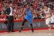 LOS ANGELES, CA - MAY 9: Kevin Durant #35 of the Oklahoma City Thunder drives against the Los Angeles Clippers in Game Three of the Western Conference Semifinals during the 2014 NBA Playoffs at Staples Center on May 9, 2014 in Los Angeles, California. NOTE TO USER: User expressly acknowledges and agrees that, by downloading and/or using this Photograph, user is consenting to the terms and conditions of the Getty Images License Agreement. Mandatory Copyright Notice: Copyright 2014 NBAE (Photo by Andrew D. Bernstein/NBAE via Getty Images)