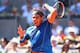 MADRID, SPAIN - MAY 09: Rafael Nadal of Spain plays a forehand in his match against Tomas Berdych of Czech Republic during day seven of the Mutua Madrid Open tennis tournament at the Caja Magica on May 9, 2014 in Madrid, Spain. (Photo by Julian Finney/Getty Images)