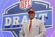 USC center Marcus Martin poses for photos after being selected as the 70th pick by the San Francisco 49ers in the third round of the 2014 NFL Draft, Friday, May 9, 2014, in New York. (AP Photo/Jason DeCrow)