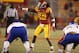 Iowa State linebacker Jeremiah George (52) gives directions to another Iowa State defensive player during the second half of an NCAA college football game against Kansas in Ames, Iowa, Saturday, Nov. 23, 2013. Iowa State won 34-0. (AP Photo/Justin Hayworth)