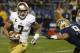 Notre Dame wide receiver TJ Jones (7) runs the ball past Pittsburgh defensive back Ray Vinopal (9) on his way to a touchdown in the second quarter of an NCAA college football game Saturday, Nov. 9, 2013, in Pittsburgh. (AP Photo/Keith Srakocic)