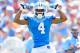 CHAPEL HILL, NC - SEPTEMBER 01: Jabari Price #4 of the North Carolina Tar Heels reacts after making a tackle against the Elon Phoenix during play at Kenan Stadium on September 1, 2012 in Chapel Hill, North Carolina. (Photo by Grant Halverson/Getty Images)