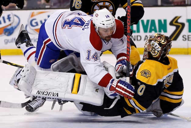Video: Plekanec Knocks over Rask, Scrum Ensues