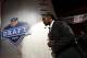 Jadeveon Clowney, from South Carolina, walks on stage for a group photo with fellow draft prospects before the first round of the NFL football draft, Thursday, May 8, 2014, at Radio City Music Hall in New York. (AP Photo/Jason DeCrow)