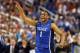 GREENSBORO, NC - MARCH 16: Jabari Parker #1 of the Duke Blue Devils reacts during their game against the Virginia Cavaliers in the finals of the 2014 Men's ACC Basketball Tournament at Greensboro Coliseum on March 16, 2014 in Greensboro, North Carolina. (Photo by Streeter Lecka/Getty Images)