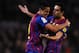 BARCELONA, SPAIN - APRIL 10: Alexis Sanchez of FC Barcelona (L) celebrates with his teammate Xavi Hernandez of FC Barcelona after scoring the opening goal lduring the La Liga match between FC Barcelona and Getafe CF at Camp Nou on April 10, 2012 in Barcelona, Spain. (Photo by David Ramos/Getty Images)