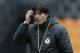 Germany's coach Joachim Low watches the players during a training session at The Hive Stadium in London, Sunday, Nov. 17, 2013. Germany is to play a friendly soccer match against England on Tuesday Nov. 19 at Wembley Stadium in London. (AP Photo/Sang Tan)