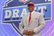 USC center Marcus Martin poses for photos after being selected as the 70th pick by the San Francisco 49ers in the third round of the 2014 NFL Draft, Friday, May 9, 2014, in New York. (AP Photo/Jason DeCrow)
