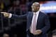 Cleveland Cavaliers head coach Mike Brown points during an NBA basketball game against the Toronto Raptors Tuesday, March 25, 2014, in Cleveland. (AP Photo/Tony Dejak)