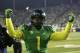 Oregon receiver Josh Huff is shown during an NCAA college football game against Oregon State in Eugene, Ore., Friday, Nov. 29, 2013. (AP Photo/Don Ryan)