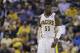 Indiana Pacers' Roy Hibbert in action during the first half of game 2 of the Eastern Conference semifinal NBA basketball playoff series against the Washington Wizards Wednesday, May 7, 2014, in Indianapolis. (AP Photo/Darron Cummings)