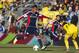 Oct 27, 2013; Columbus, OH, USA;New England Revolution forward Juan Agudelo (10) shoots the ball at goal in the game against the Columbus Crew at Crew Stadium. The New England Revolution win 1-0 Columbus Crew. Mandatory Credit: Trevor Ruszkowksi-USA TODAY Sports