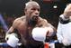 Floyd Mayweather Jr. is seen in his WBC-WBA welterweight title boxing fight against Marcos Maidana Saturday, May 3, 2014, in Las Vegas. (AP Photo/Eric Jamison)
