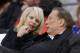 Feb 13, 2013; Los Angeles, CA, USA; Los Angeles Clippers owner Donald Sterling and wife Rochelle Sterling (Shelly Sterling) react during the game against the Houston Rockets at the Staples Center. Mandatory Credit: Kirby Lee-USA TODAY Sports