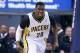 INDIANAPOLIS, IN - MAY 07: Ian Mahinmi #28 of the Indiana Pacers celebrates after making a basket against the Washington Wizards in Game 2 of the Eastern Conference Semifinals during the 2014 NBA Playoffs at Bankers Life Fieldhouse on May 7, 2014 in Indianapolis, Indiana. NOTE TO USER: User expressly acknowledges and agrees that, by downloading and or using this photograph, User is consenting to the terms and conditions of the Getty Images License Agreement. (Photo by Andy Lyons/Getty Images)