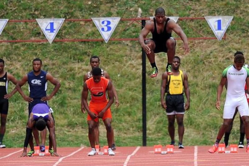 Nick Chubb has hops -- Photo: Radi Nabulsi/UGASports.com