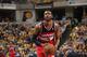 INDIANAPOLIS, IND - MAY 13: John Wall #2 of the Washington Wizards shoots a free throw against the Indiana Pacers in Game Five of the Eastern Conference Semi-Finals during the 2014 NBA Plaoffs at Bankers Life Fieldhouse on May 13, 2014 in Indianapolis, Indiana. NOTE TO USER: User expressly acknowledges and agrees that, by downloading and or using this Photograph, user is consenting to the terms and condition of the Getty Images License Agreement. Mandatory Copyright Notice: 2014 NBAE (Photo by Ron Hoskins/NBAE via Getty Images)