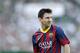 Barcelona's Lionel Messi is seen during a Spanish La Liga soccer match against Elche at the Martinez Valero stadium in Elche, Spain, on Sunday, May 11, 2014.(AP Photo/Alberto Saiz)