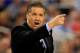 ARLINGTON, TX - APRIL 07: Head coach John Calipari of the Kentucky Wildcats motions to his players during the NCAA Men's Final Four Championship against the Connecticut Huskies at AT&T Stadium on April 7, 2014 in Arlington, Texas. (Photo by Jamie Squire/Getty Images)
