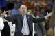 In this Friday, March 22, 2013, photo, UCLA coach Ben Howland talks to his players during the second half of a second-round game of the NCAA college basketball tournament in Austin, Texas. UCLA announced Sunday, March 24, 2013, that the university has fired Ben Howland as basketball coach after 10 seasons that included three Final Four appearances, but culminated with another early-round exit from the NCAA tournament. (AP Photo/Eric Gay)