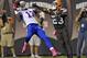 Cleveland Browns cornerback Joe Haden (23) breaks up a pass for Buffalo Bills wide receiver Stevie Johnson (13) but is called for pass interference in the first quarter of an NFL football game Thursday, Oct. 3, 2013, in Cleveland. (AP Photo/David Richard)