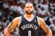 MIAMI, FL - MAY 8: Deron Williams #8 of the Brooklyn Nets looks on against the Miami Heat during Game Two of the Eastern Conference Semifinals of the 2014 NBA playoffs at American Airlines Arena in Miami, Florida on May 8, 2014. NOTE TO USER: User expressly acknowledges and agrees that, by downloading and or using this photograph, User is consenting to the terms and conditions of the Getty Images License Agreement. Mandatory Copyright Notice: Copyright 2014 NBAE (Photo by Nathaniel S. Butler/NBAE via Getty Images)