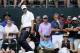 Adam Scott tries to will a putt in at the Masters.